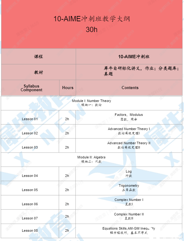 广州犀牛教育AIME竞赛辅导培训班